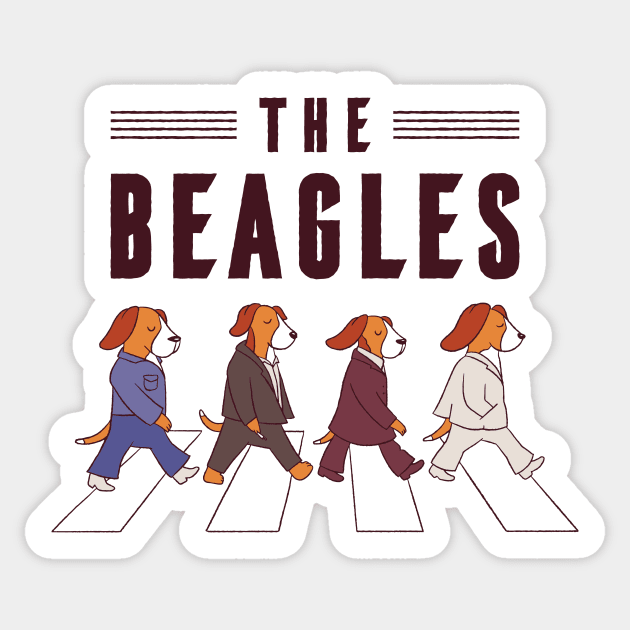 The Beagles Sticker by Cosmo Gazoo